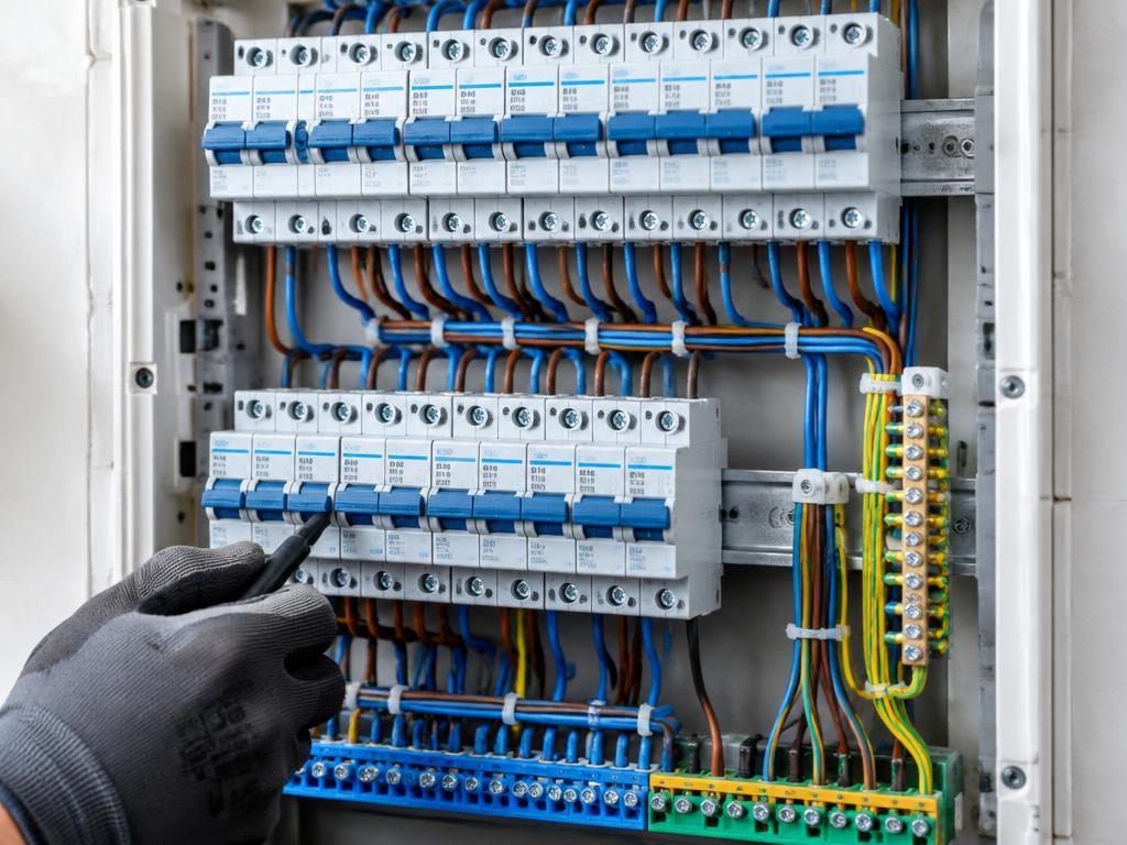 Neatly wired distribution board